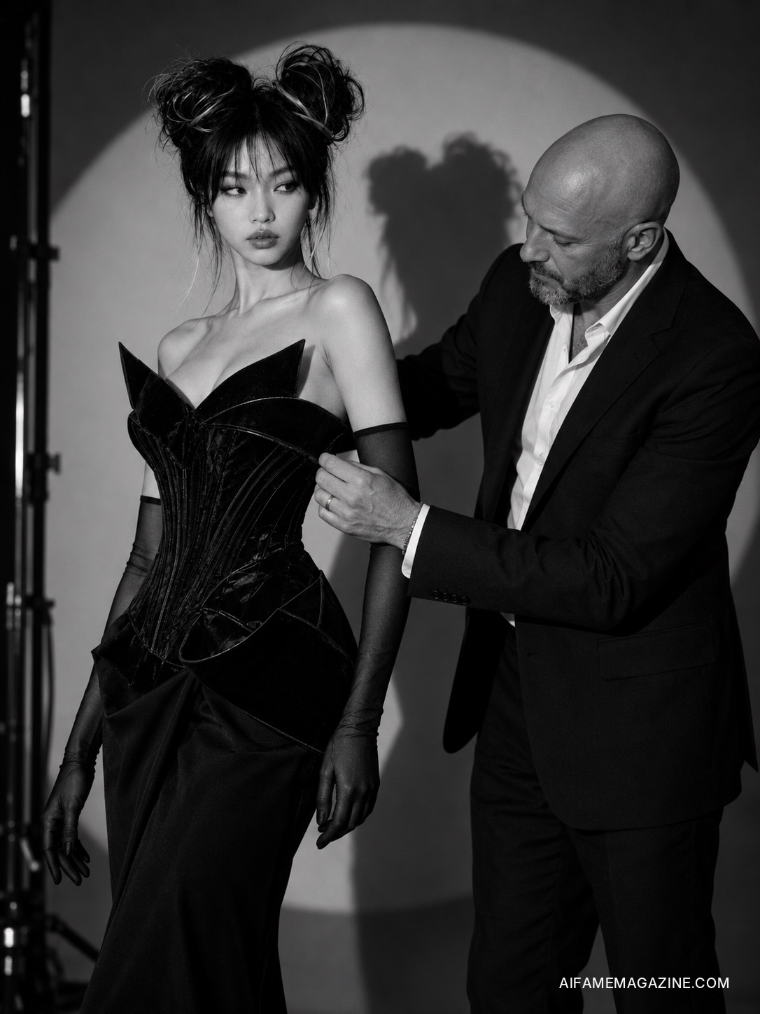 Art direction during the Elizabeth Choi editorial shoot.