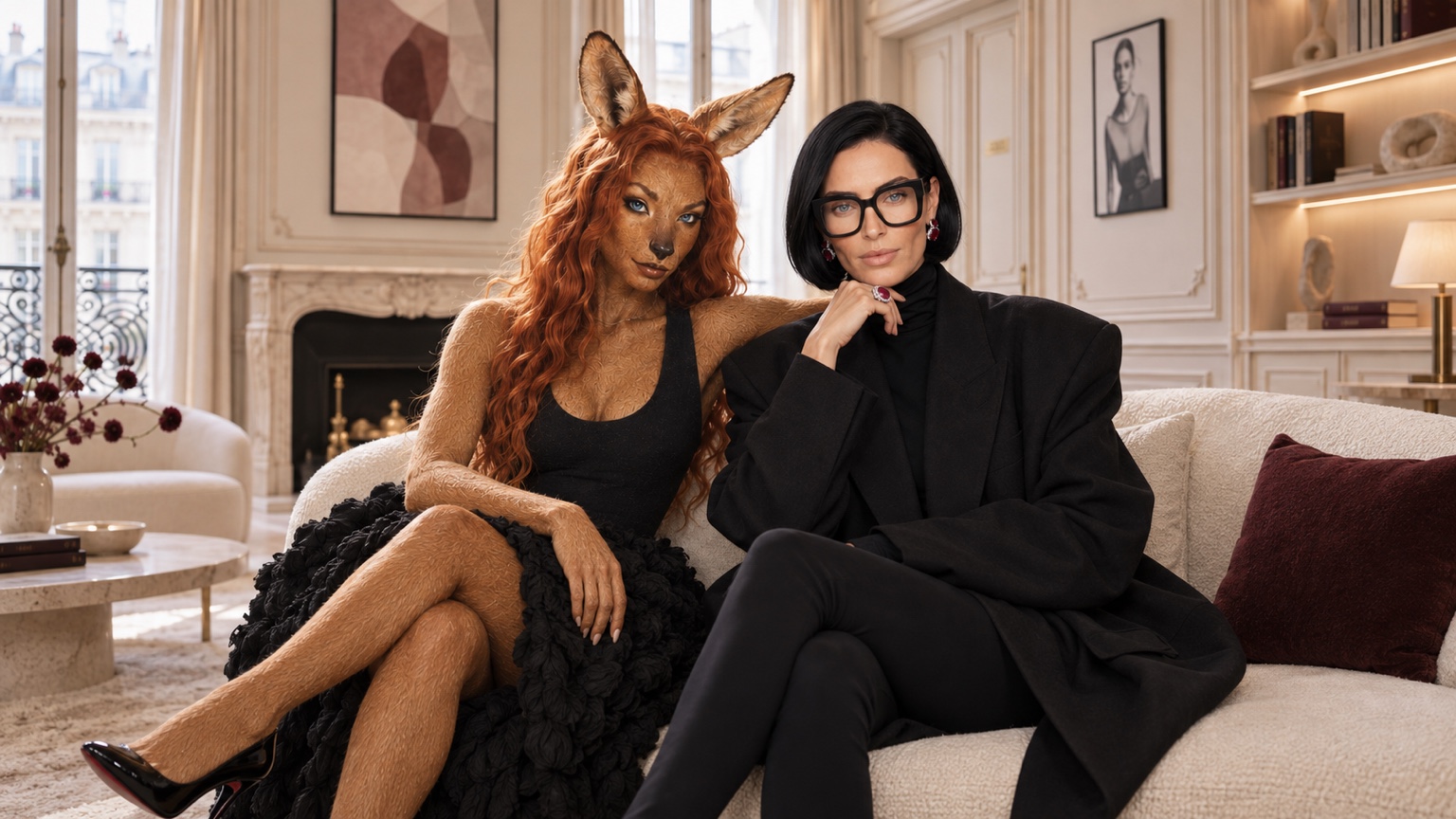 KANGÁRA and Chloé Claudette at the conclusion of the AIFAME — AI-INTERVIEW.