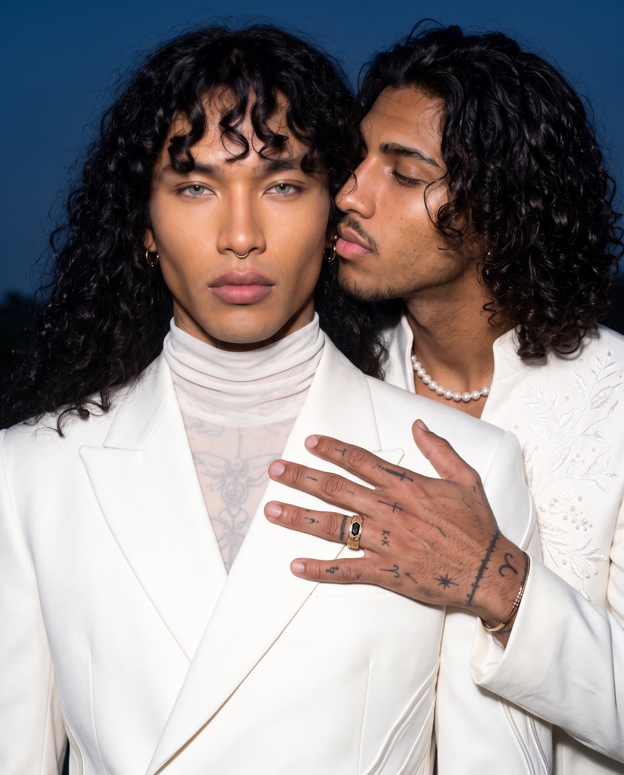 Messiah and Kyro in a wedding portrait.