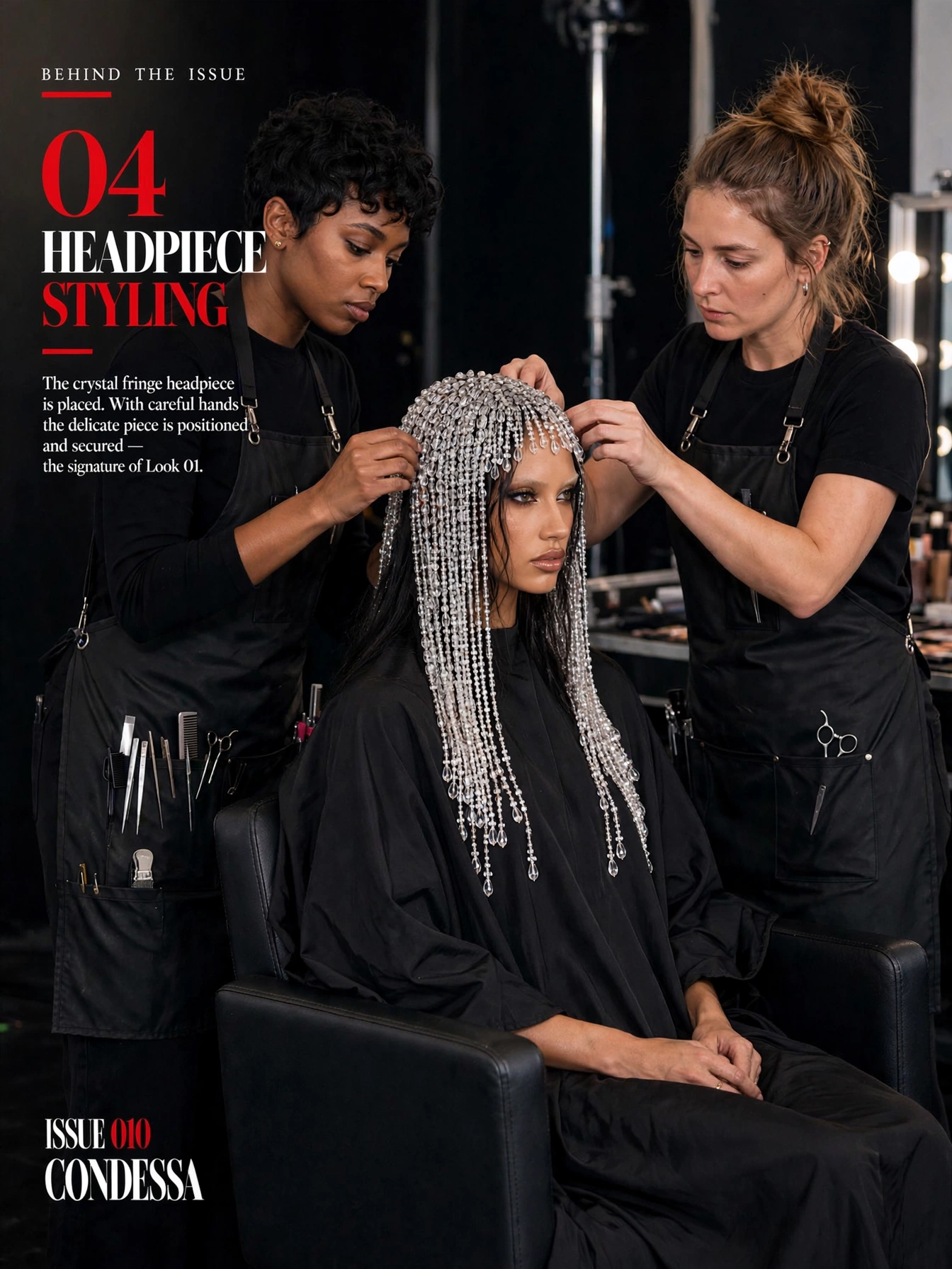 AIFAME NEXT Issue 010 — Condessa — Behind the Issue 04 — Headpiece Styling